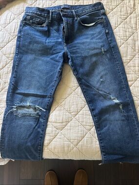 GAP Blue Distressed Slim Jeans